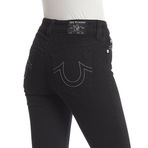 True Religion Denim - True Religion Women's Jennie Curvy Skinny Fit Stretch Jeans in Body Rinse Black